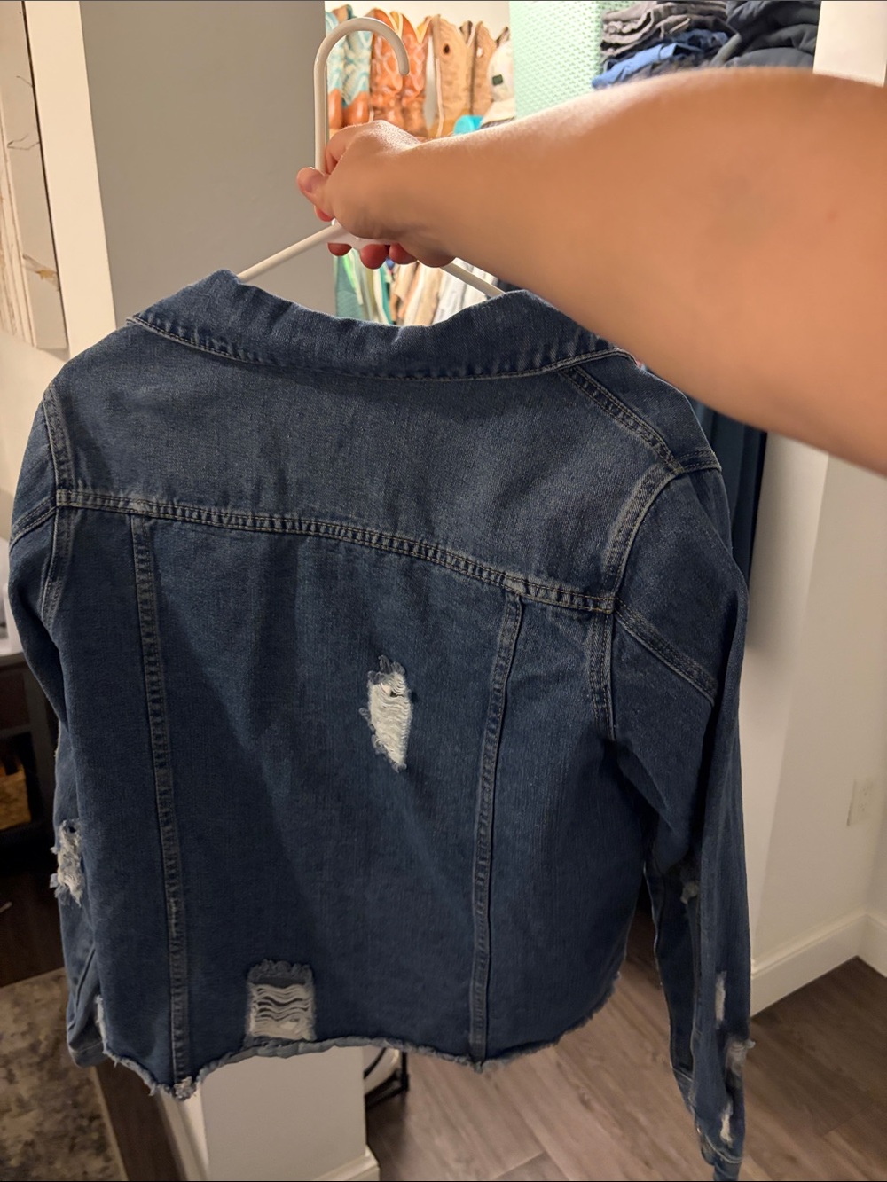Target Blue Distressed Jean Jacket - Picture 2 of 2